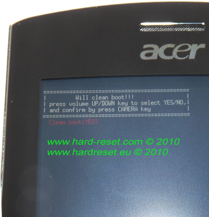 Acer S120 Liquid Metal hard reset soft reset