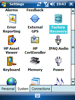 HP iPAQ 614 hard reset HP iPAQ 614 soft reset