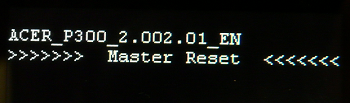 Acer P300 neotouch hard reset