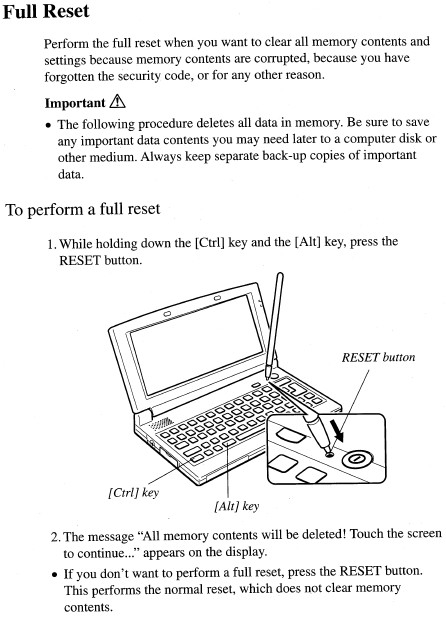 Casio A20 Hard reset Soft reset