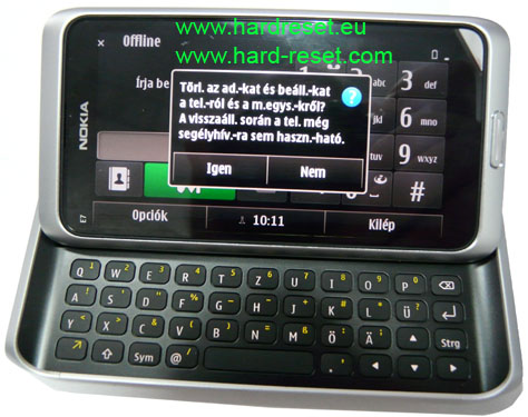 Nokia e7 hard reset