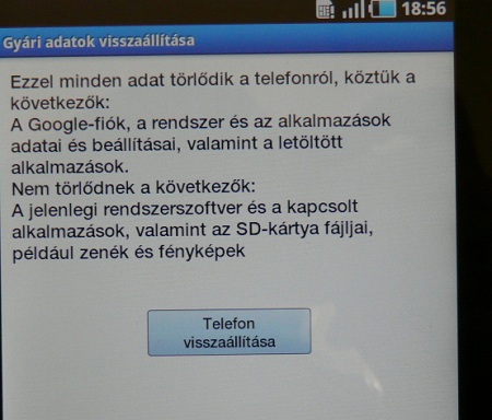 Samsung GT-P1000 Galaxy TAB hard reset